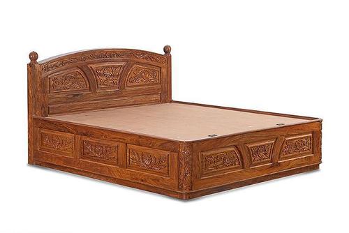 Solid Wood Bed Carving Star