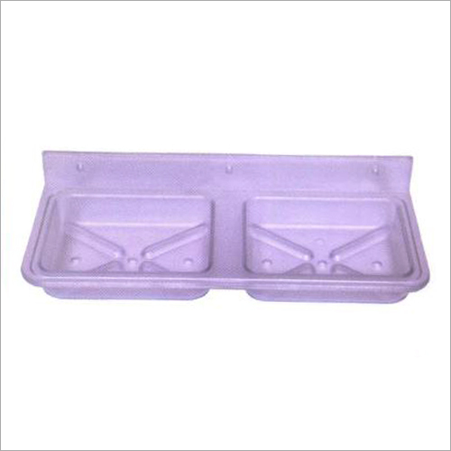 Pp Square Double Soap Dish