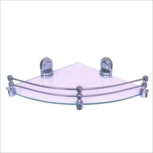 Stainless Steel Triangular Glass Corner Rack