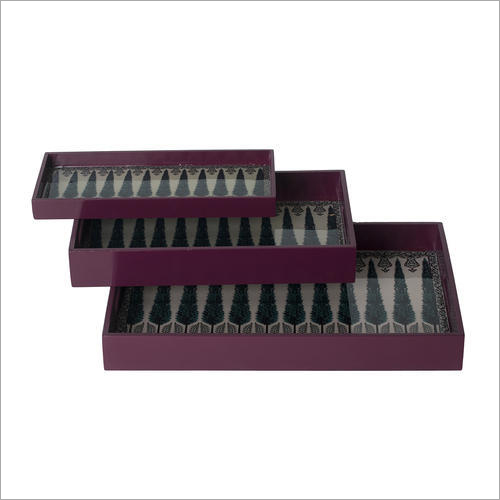 Designer Leather Serving Tray