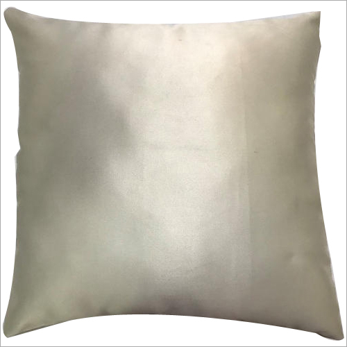 Silver Plain Polyester Cushion Cover
