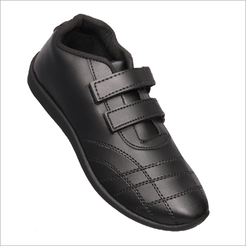 School Black Sports Shoes Insole Material: Pvc