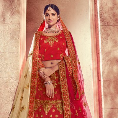 Bridal Lehenga - Customized Size Elegant Design Multiple Colors Available