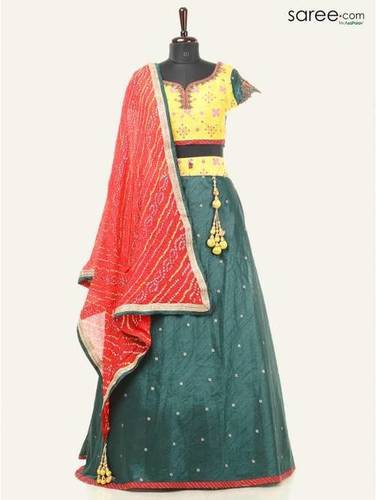 As Per Requirement Raw Silk Woven Lehenga Choli