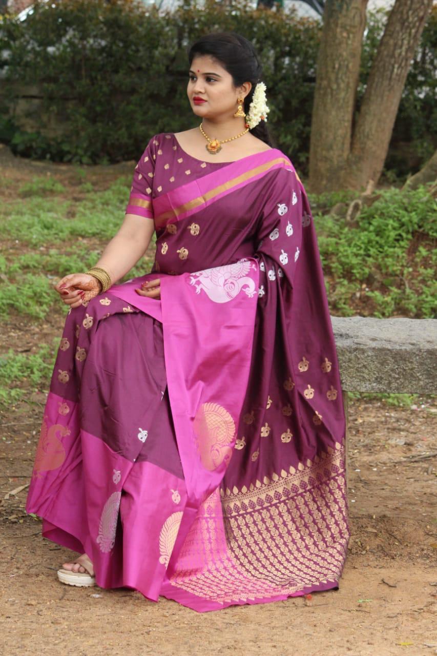Indian Kanchipuram Silk Saree