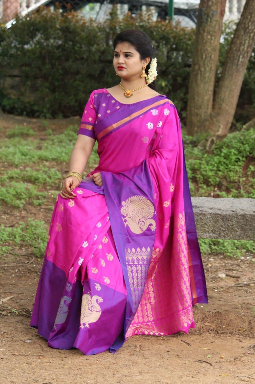 Indian Kanchipuram Silk Saree
