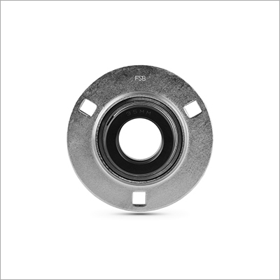 Pressed Steel Round Three Bolt Flanged Bearing