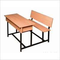 Student Desk - Stainless Steel, Heat Resistant Paint Coating, Brown Finish | No Assembly Required, Elegant Design, Comfortable Indoor Use
