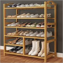 Brown Wooden Shoe Rack