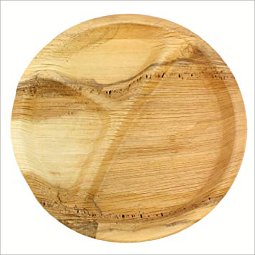 Palm Leaf Three Space Plate