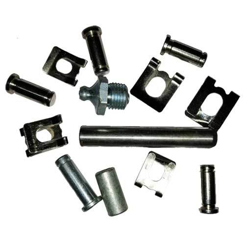 Spool Pins and Patti - Black and Silver | Earthmoving Machinery Application, Durable Material for Heavy-Duty Operations