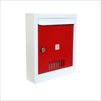 Ms Letter Box - Mild Steel Powder Coated, 11x13 Inches, Red Color, Key Lock Feature