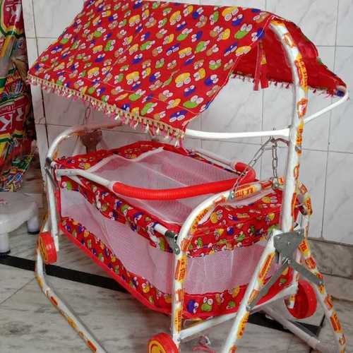 Red & Blue Mini Hood Baby Cradle