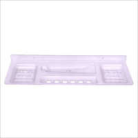 16 Inch Deluxe Bathroom Trays - Rectangular, Plastic Pp, White | Strong, Lightweight, Customizable Patterns And Designs For Elegant Spaces