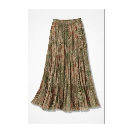 Ponderosa Crinkle Skirt - Printed A-Line Design | Daily Wear, Ideal for Spring Fashion