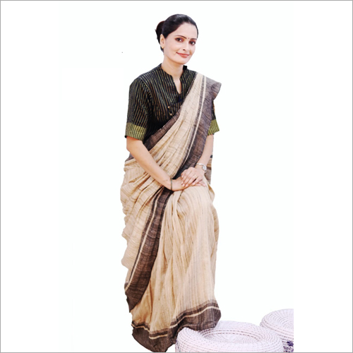 Available In Multicolor Ladies Handloom Khadi Saree