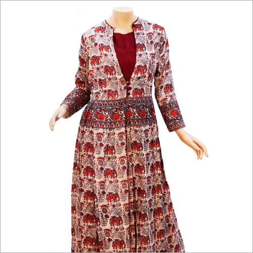 Available In Multicolor Ladies Jaipuri Print Kurti
