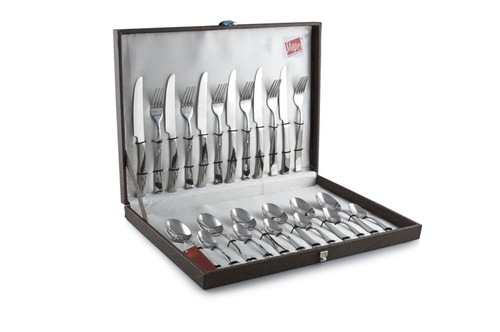 Silver Shapes Gracia Cutlery Set With Gift Box 24 Pcs