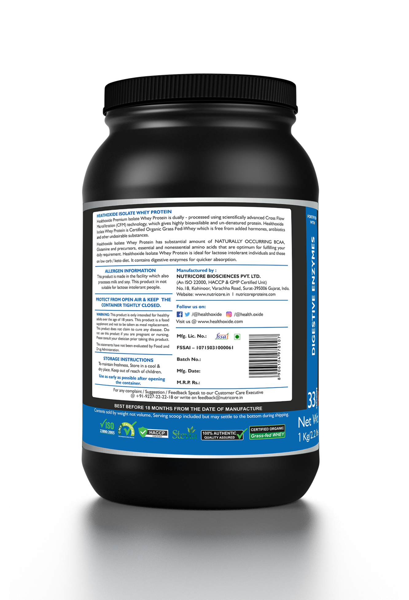 100% ISO-Whey Zero Carbs Protein Powder