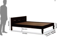 Solid wooden bed Waiver single trolly
