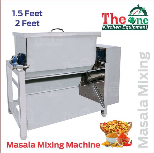 NAMKEEN Masala Mixer - Stainless Steel, 36X16X27 cm, Semi-Automatic | Ideal for Hotels, Restaurants, Canteens, Mixing Spices and Pickles