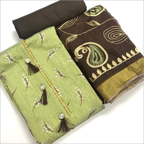Available In All Colors Ladies Printed Unstitched Suit