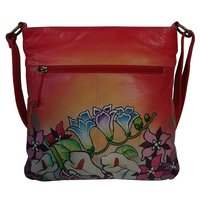 New Leather Hand Painted Sling Crossbody Shoulder Bag