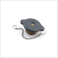Long Working Auto Radiator Cap - Metal And Rubber, Standard Size, Matte Black And Silver | Manual Twist-lock, Corrosion Resistant, Pressure-sealed System