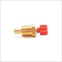 Water Temperature Sensor - Brass, Compact Size, Gold With Red Cap, Threaded Connecting Type, Contact Measurement, Corrosion-resistant Coating | For Automotive Applications, Long-lasting Performance