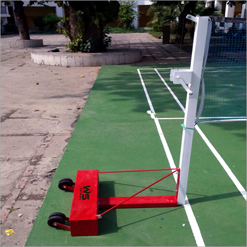Movable Metal Badminton Pole Post By WEB SPORTS