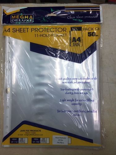 Polypropylene A4 Sheet Protector