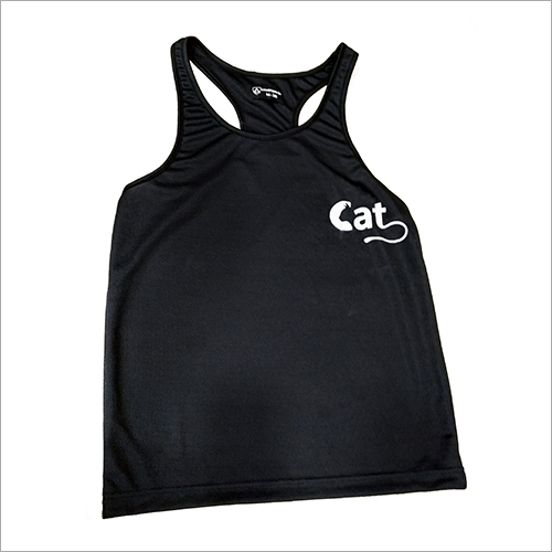 Black Trendy Gym Sando