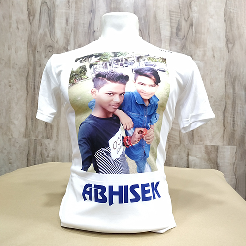 White Mens Printed T-Shirt