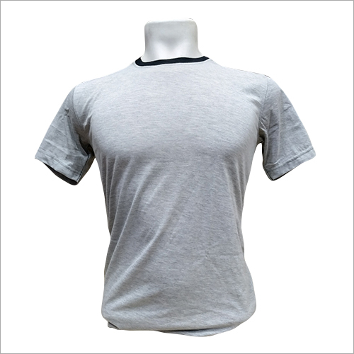 Grey Mens Stylish Round Neck T-Shirt