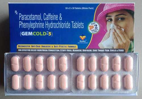 Phenylephrine 10 mg, Paracetamol 325 mg & Caffeine 32 mg