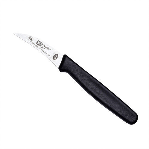 Black Handle Atlantic Chef Curved Paring Knife 6Cm Blade Nsf 8321Xs17