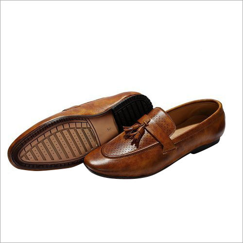 Brown Mens Leather Party Wear Loafer Shoes at Best Price in Agra | A. Kumar  Footwear