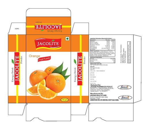 Jacolite Orange Flavor Instant Energy Drink Powder