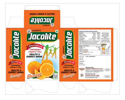 Instant Energy Drink Powder ( Jacolite ) Ingredients: Dextrose Anhydrase