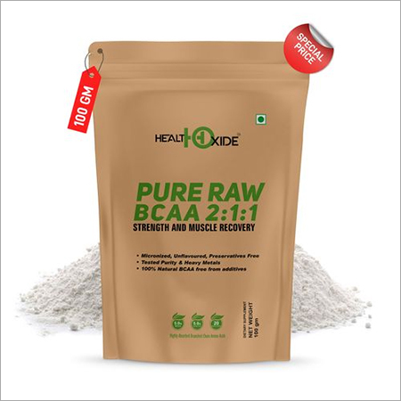 Healthoxide Raw Bcaa Powder Pre/Post Workout Supplement -100 G