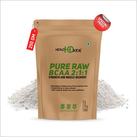 HealthOxide Pure Raw BCAA 100% Powder Pre/Post Workout Supplement - 250 Gms By NUTRICORE BIOSCIENCES PVT. LTD.