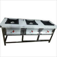 3 Burner Cooking Range - Stainless Steel, Manual Installation, Lpg Compatible | Ideal For Large Hotels And Restaurants, Easy To Use And Time-saving