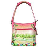 New Hand Painted Leather Shoulder Bag Horse Design