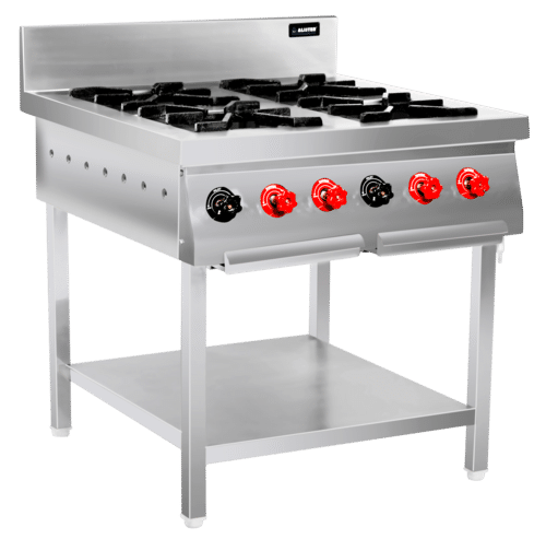 FOUR BURNER  GAS RANGE   WITH SPLASH-BACK