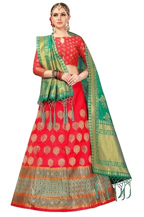 Designer Lehenga Red Colors