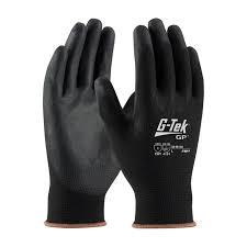 Black On Black Nylone Pu Coated Glove