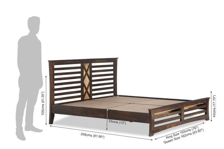 Solid wood Double bed Charmer