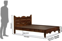 Solid Wooden Bed Monarch Two Trolley