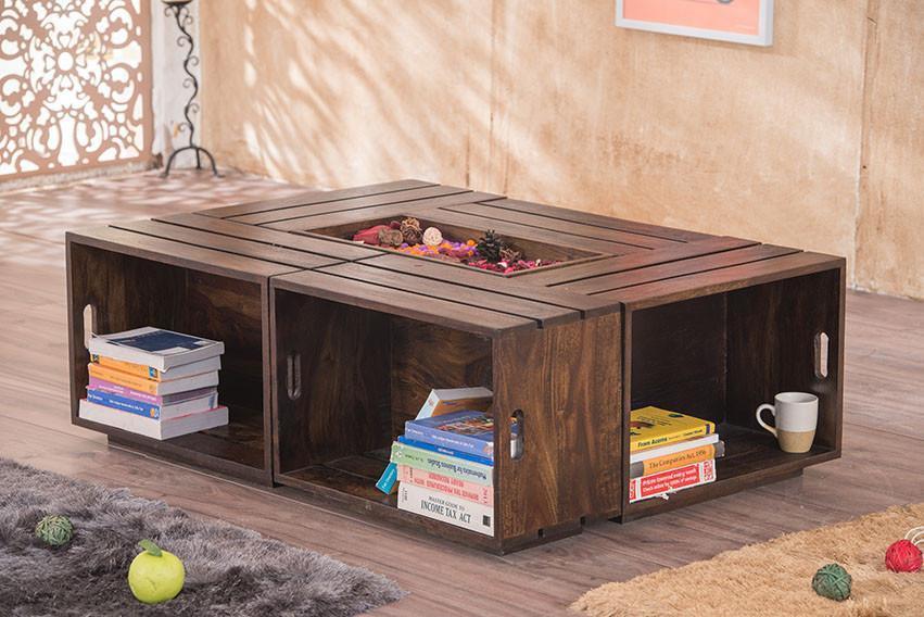 Solid wood Center Coffee table Cubic