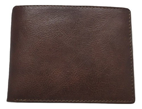 Brown Genuine Leather Trifiold Wallet For Men